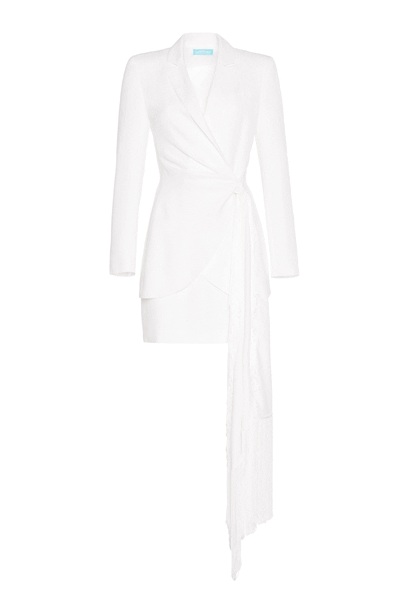 Tailleur gonna con arricciatura e drappo Tailleur gonna con arricciatura e drappo donna Off White 192PD2AT1_00526 01